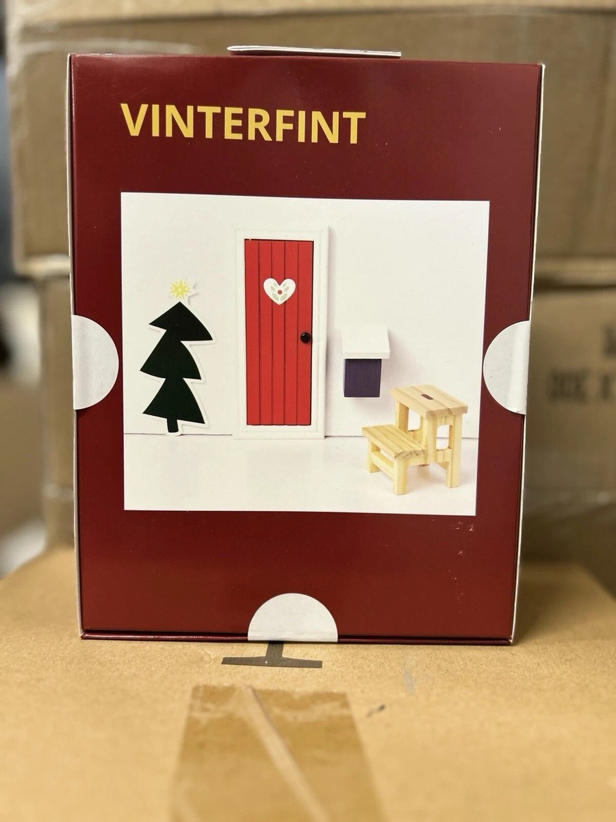 IKEA VINTERFINT 4 Piece Decoration Set, Christmas Elf Door, 405.523.01, NEW