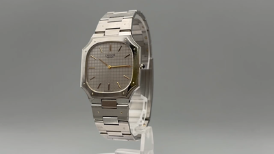 Seiko Credor 9300-5070 Gerald Genta Watch Silver Dial Analog 30mm