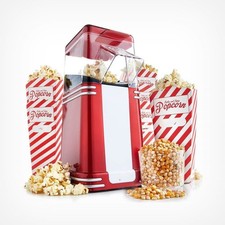 Retro Popcorn Maker Red 1200W Robust Design Easy Clean