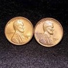 1941 S & 1942 S ~ LINCOLN WHEAT CENT LOT ~ GEM BU RED ~ 2 COINS
