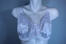 Elomi Cate 4030 Underwired Unlined White Full Coverage Cup Bra USA size 38G