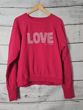 Spiritual Gangster Womens Sweatshirt Large Pink Love Bridget Raglan Casual Cozy