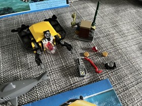 LEGO CITY Deep Sea Submarine 60092 & Starter Set 60091 Complete Builds, No Figs