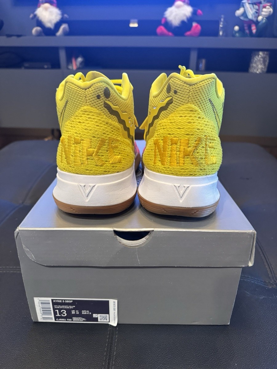 Nike Kyrie 5 GS SpongeBob SquarePants Yellow/Red Basketball Shoes