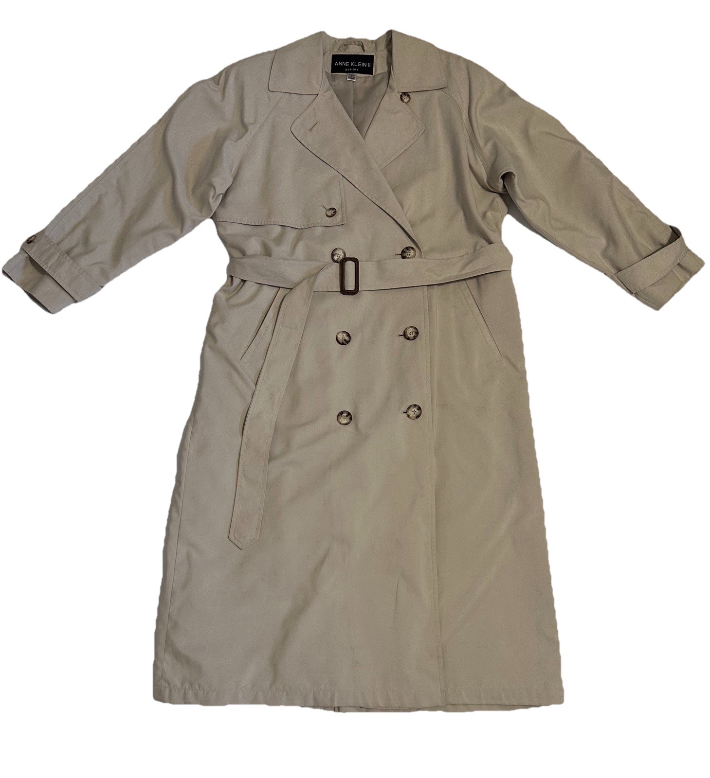 Anne Klein Trench Coat Women Size 8