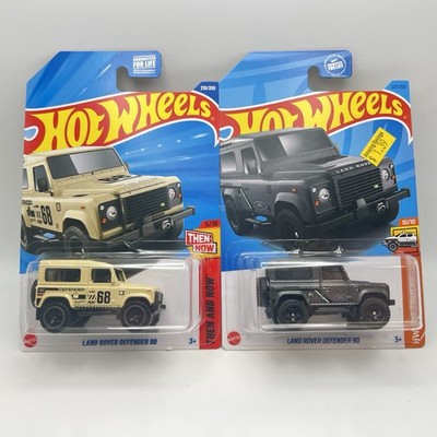 Hot Wheels Land Rover Defender 90 Lot of 2   Gray & Tan
