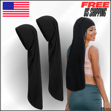 Dreadlock Cap Head Wrap for Dreads Hair Accessories for Women Sleeping, 30" 2Pc