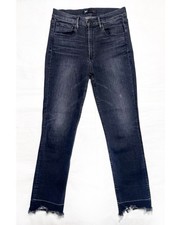 3x1 NYC W4 🇺🇸USA Made ✤ Shelter Straight Open Chewed Hem Black Jeans Fit 28x27
