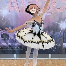 Short Puff Sleeve Ballet Costumes Kids Adult Ballerina Dress Performance Dancing