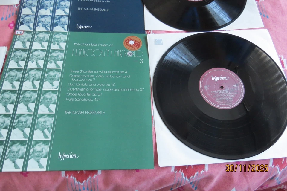 JOB LOT Malcolm Arnold Chamber Music VOL 1 2 3 Nash Ensemble Hyperion Vinyl LP - Image 4 of 4