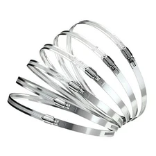 Hose Clamp Set - 6PCS 8 inch 304 Stainless Steel Worm Gear Hose Clamps for 