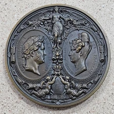 Louis-Philippe, Queen Marie Amélie & Children Visit Paris Mint 3" Medal Restrike