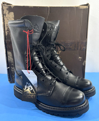 NIB 7.5 M ROCKY MENS 2090 SIDE ZIPPER 10'' JUMP BOOTS BLACK FREE SHIPPING