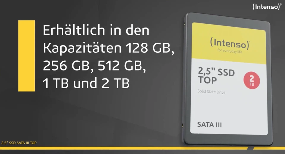 Intenso Top SSD 2,5” SATA III 128GB 256GB 512GB 1TB 2TB bis 550MB/s - Bild 2 von 4