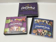 Lot 3 Hallmark Card Studio 2 Deluxe 2003 greeting scrapbook CDROM PC Sierra ROM