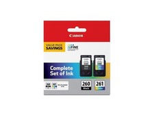 Canon PG-260 Black CL-261 Color Ink Cartridge Value Pack for PIXMA TS5320