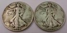1944-P and 1945-P  Walking Liberty Half Dollars VG/Fine (2 Coins)