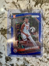 2025 Panini Prizm WNBA - Saniya Rivers #131 Blue Velocity Prizm (RC)
