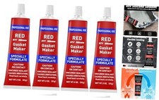 RTV Silicone Gasket Maker, High Temp Silicone Resist Oil, Anti-Freeze 340g Red