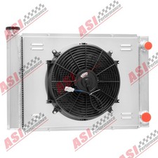 Universal 3 Row Aluminum 28 X 19 Radiator Shroud Fan For Chevy Gm Double Pass