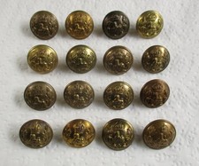16x British Army:"LANCASHIRE FUSILIERS BRASS BUTTONS" (Small, 19mm, WW1-WW2 Era)
