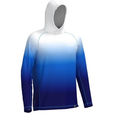 FXR Racing Blue Fade Rush Air UPF Pullover Hoody 242093-4041-13