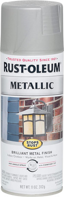 7277830 Stops Rust Metallic Spray Paint, 11 Oz, Matte Nickel