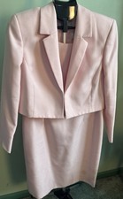 Le Suit Petites - Women s Pink Shimmery Jacket/Dress Suit Set - Size 12P - Nice