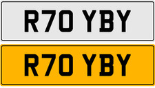 TARGA AUTO PRIVATA TEMA ROBBY ROBBIE ROBS ROBB PULITA VECCHIA R REG R70 YBY