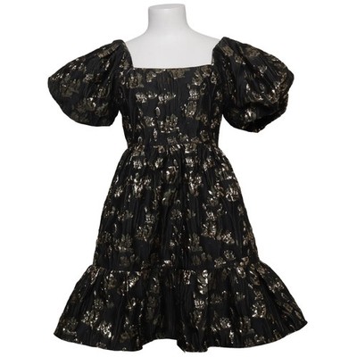 By Malina, Kleid, Größe: S, Schwarz/Gold, Blumen, Damen #CWt