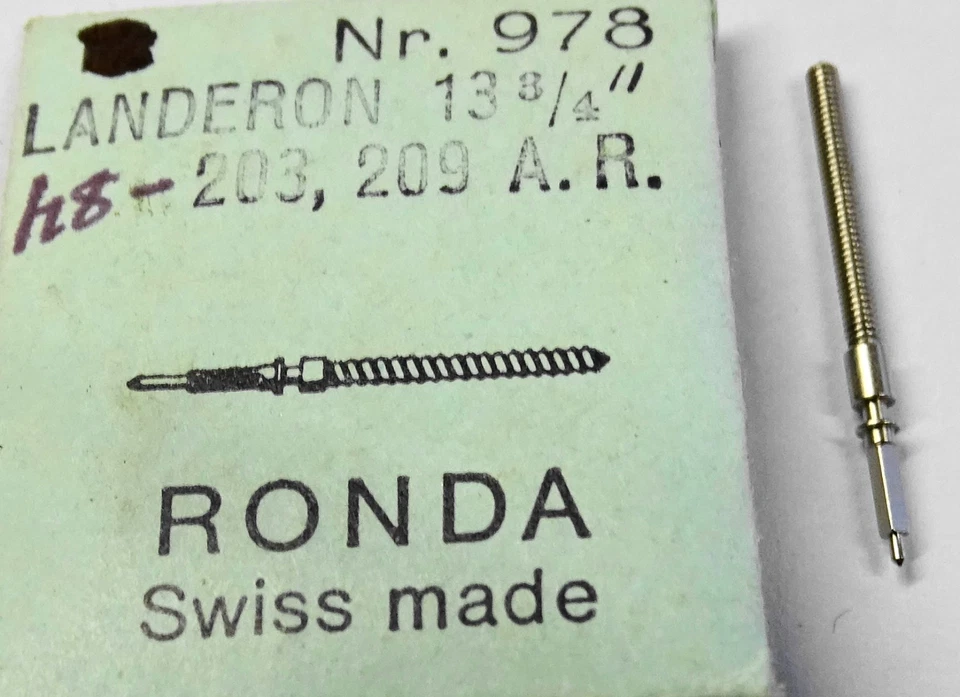 TIGE REMONTOIR MONTRE LANDERON 48 203 209 A.R FILETAGE DE 120 RONDA N° 978