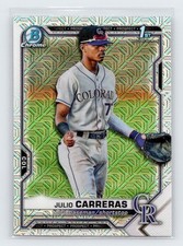 2021 Bowman Chrome Julio Carreras #BCP-161 Mojo Refractor Colorado Rockies