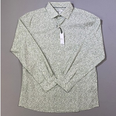 Men's Slim-Fit Contrast Vine Dress Shirt, Created for Macy's