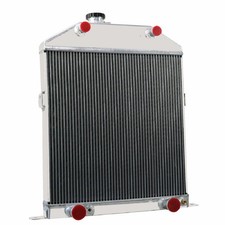 4 Row Aluminum Radiator 42 46 47 48 Ford Deluxe Mercury Pickup Flathead Downflow
