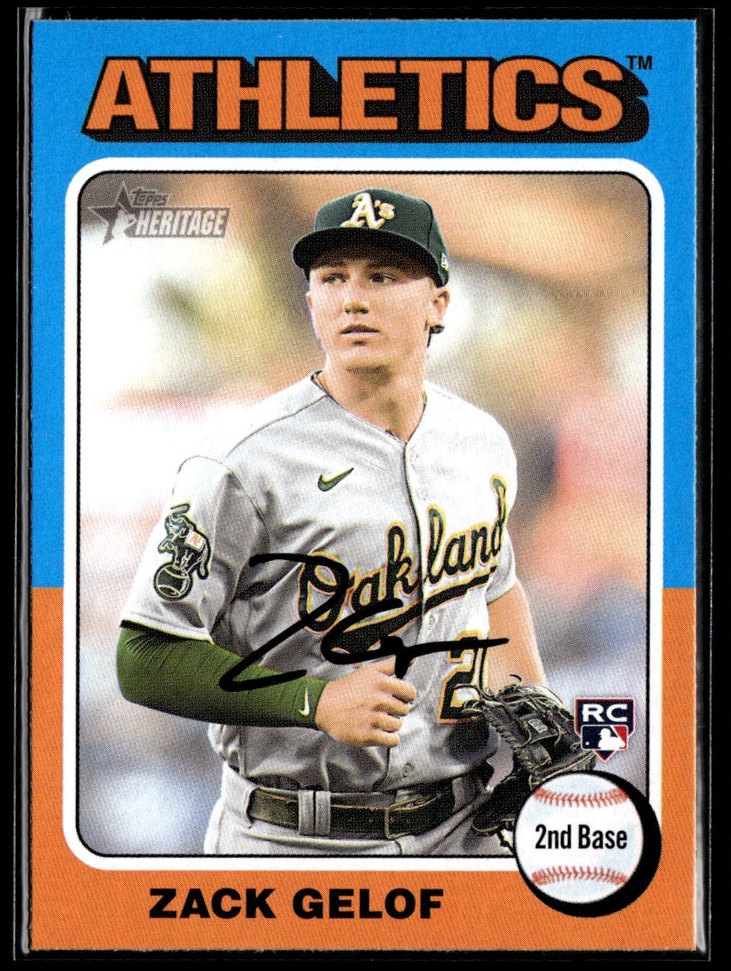 2024 Topps Heritage Base Zack Gelof RC Oakland Athletics #346
