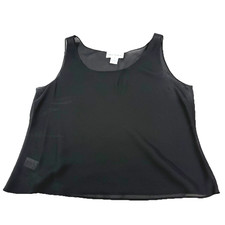 Rena Rowan Sheer Sleeveless Tank Blouse Women...