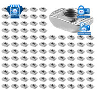 Nutensteine 100PCS T-Slot Nutmuttern M6 Steg 1,5Mm Stahl Verzinkt FüR