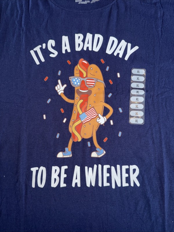 funny tshirt xl new mens Bad Day To Be A Weiner