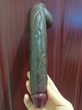Black Huge Thick Realistic Anal G-spot Dildo Dong Cock Hands Free Suction Cup