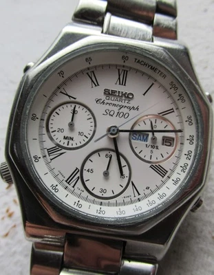 Vintage Seiko 7A38-6080 SQ100 Chronograph - Bild 1 von 4
