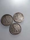 Walking Liberty Half Dollar Lot Of Three Silver Coins 1945 And 1941 — photo 3