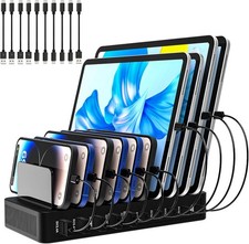 Charging Station for Multiple Devices, 100W 10 Ports Charging Dock with 10