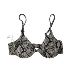 Andie Swim The Sicily Top Triangle Bikini Swimsuit Snakeskin Print NEW