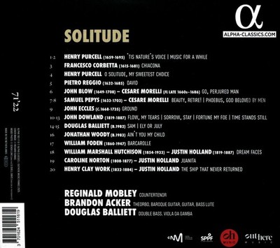 REGINALD MOBLEY / BRANDON ACKER / DOUGLAS BALLIETT SOLITUDE NEW CD