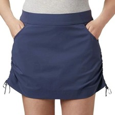 COLUMBIA Marina Bay Nocturnal Blue Skort Sz M Pull On Omni Shade Skirt Short NWT