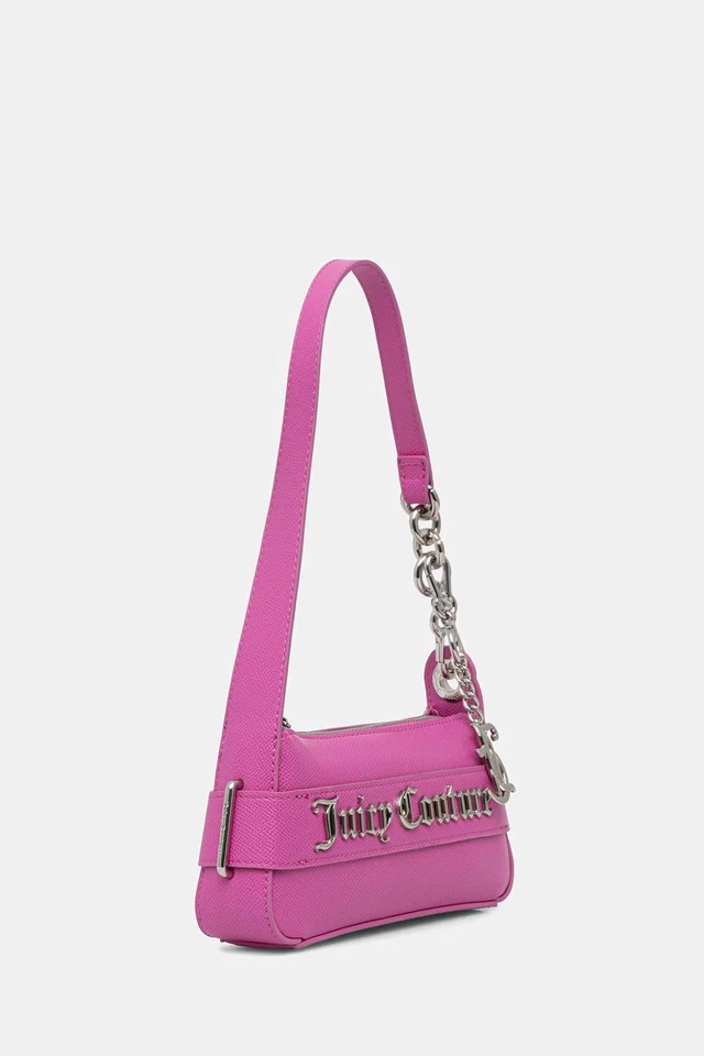 Juicy Couture Jasmine Small Hobo Schultertasche Pink Faux Leder - Bild 4 von 4