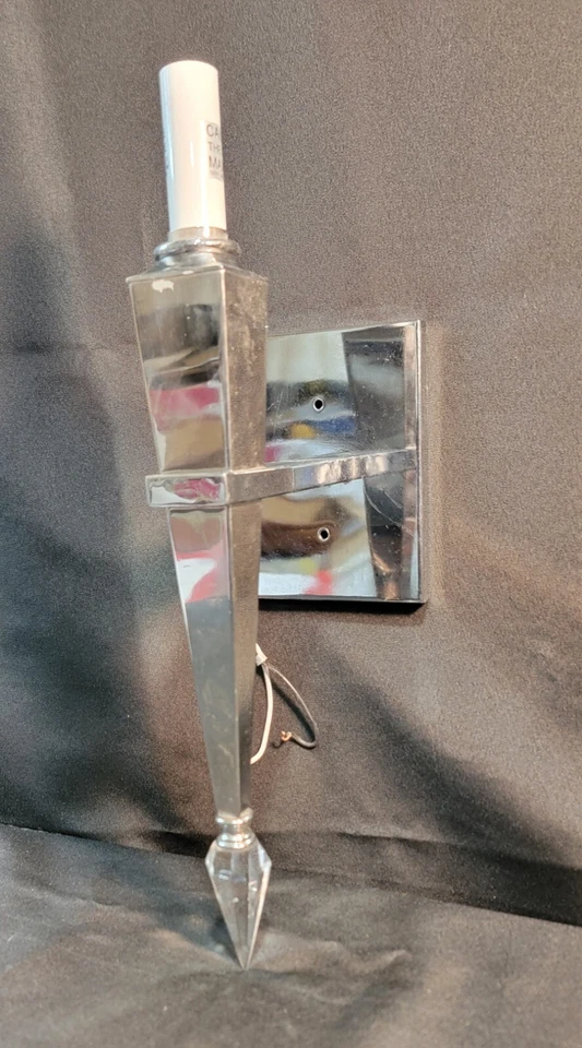 Iluminación AF Margo 15 pulgadas Aplique de pared moderno de 1 luz cromado/cristal cableado Foto 2 de 4