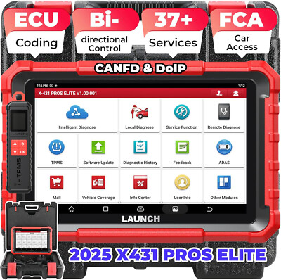2025 Newest LAUNCH X431 Pro Elite V+ Bidirectional Car Diagnostic Scanner Coding