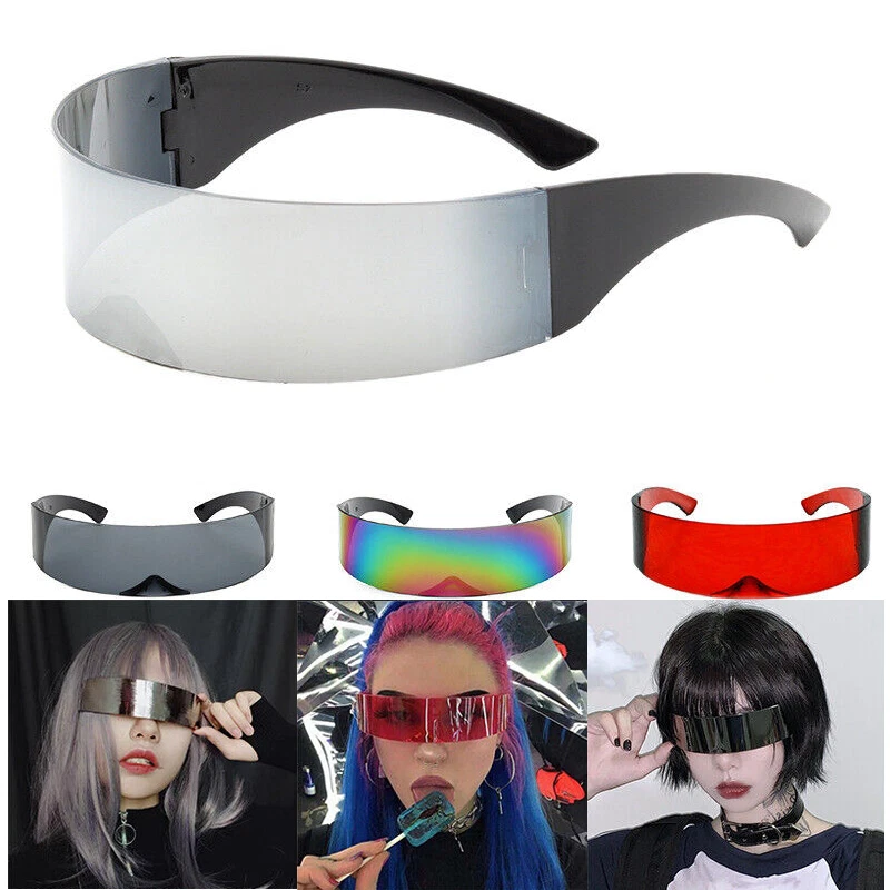 Visor Shield Futuristic Cyclops Costume Party Shades - Sunglass Spot