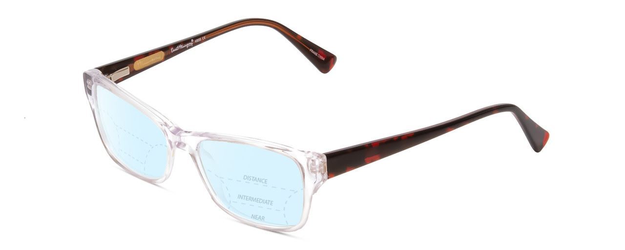Ernest Hemingway H4805 Cateye Multi-Focus Blue Light Glasses Clear Tortoise 52mm